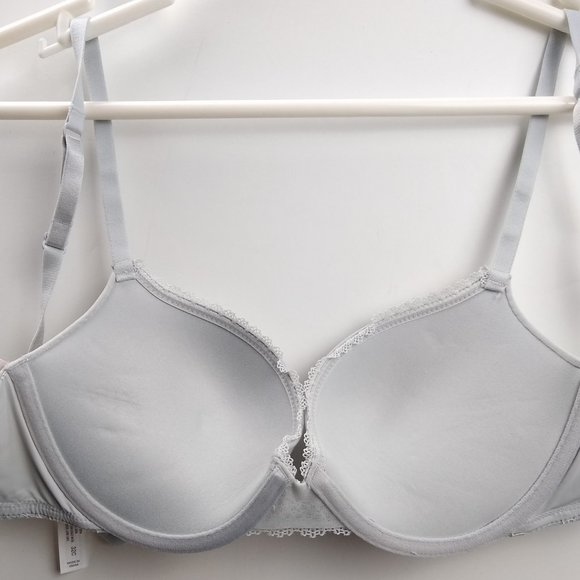 Auden Gray Plunge Push Up Bra Light Gray Target - Picture 10 of 12